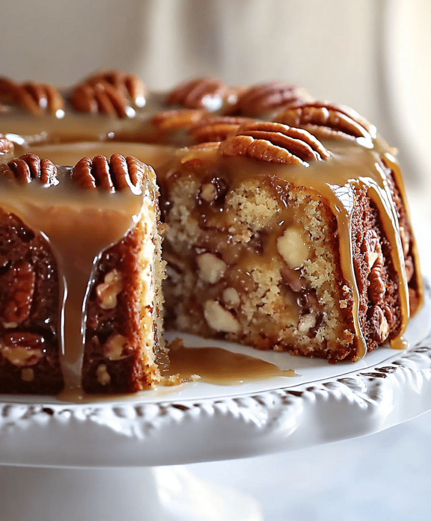 Apple Pecan Cake With Caramel Glaze Recipe Recipe Flash