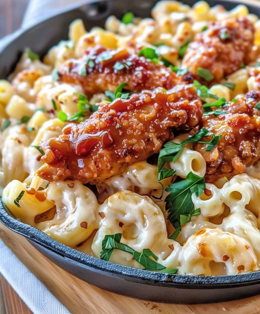 Honey Pepper Chicken Mac and Cheese
