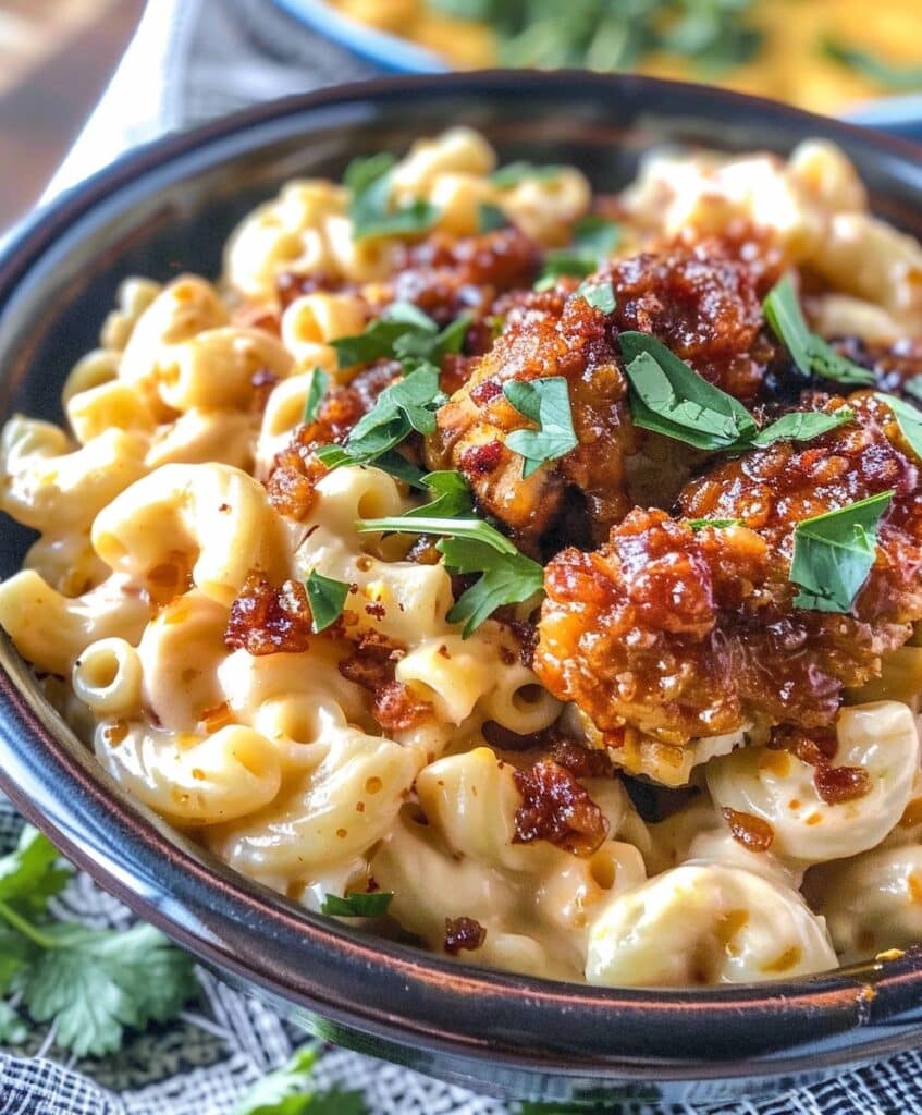 Honey Pepper Chicken Mac and Cheese