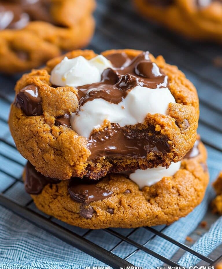 Pumpkin S'mores Cookies