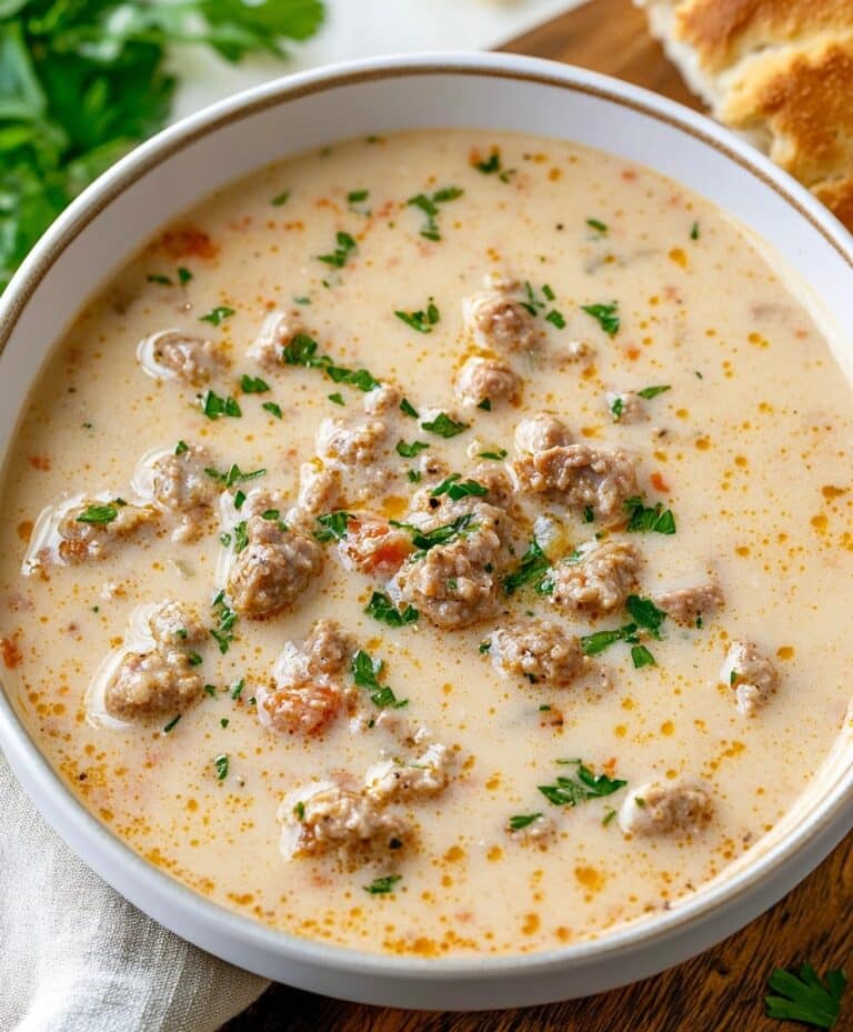 Creamy Parmesan Italian Sausage Soup Recipe