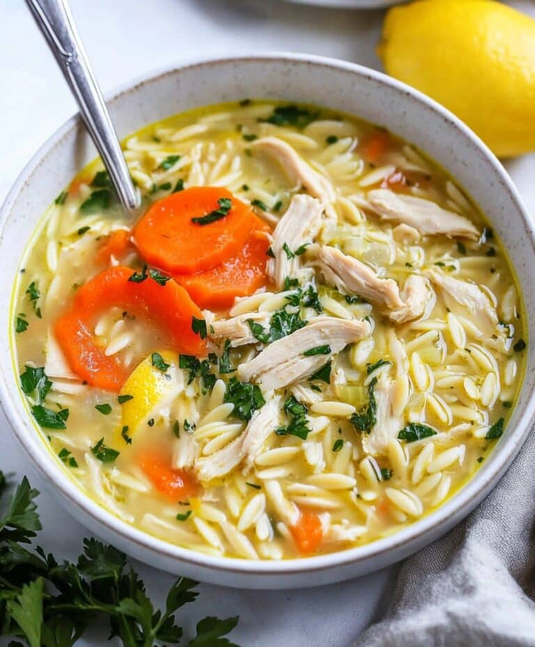 Lemon Chicken Orzo Soup Recipe