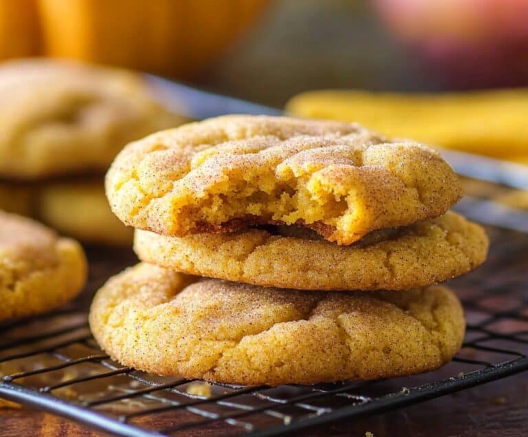 Chewy Pumpkin Snickerdoodle Cookies