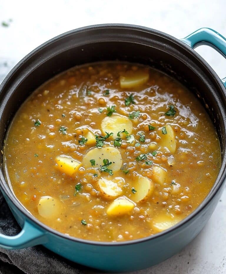 Easy Lentil Potato Soup Recipe