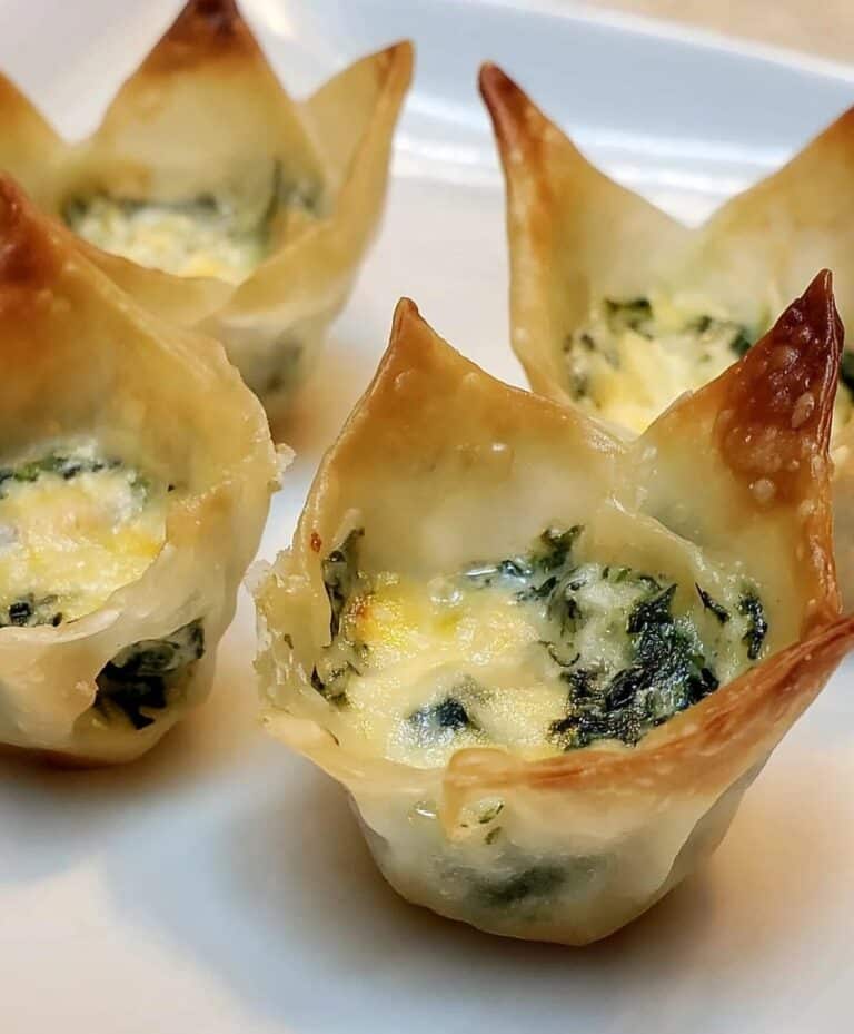 Spinach-Artichoke Dip Wonton Cups Recipe