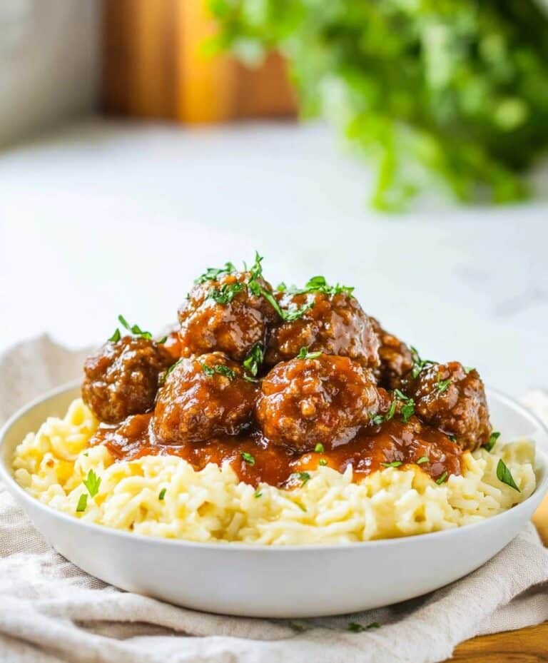 Slow Cooker Salisbury Steak Meatballs Recipe