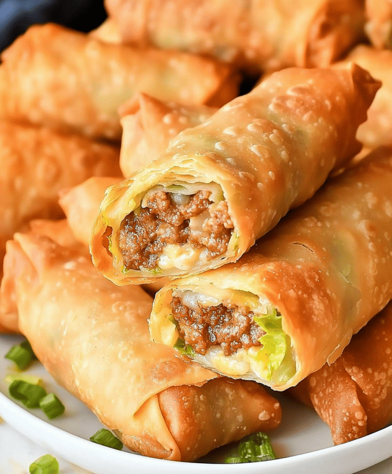Cheeseburger Egg Rolls Recip Recipe