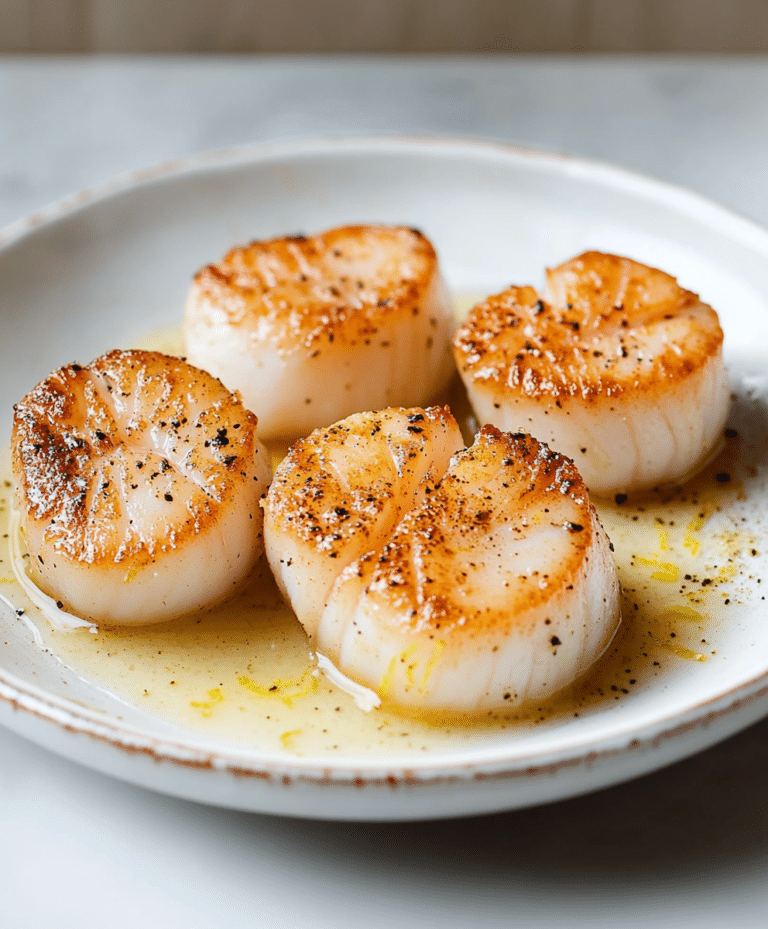 Lemon Butter Scallops Recipe