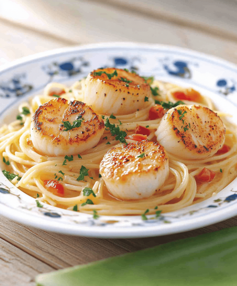 Scallops And Pasta With Butter Recipe