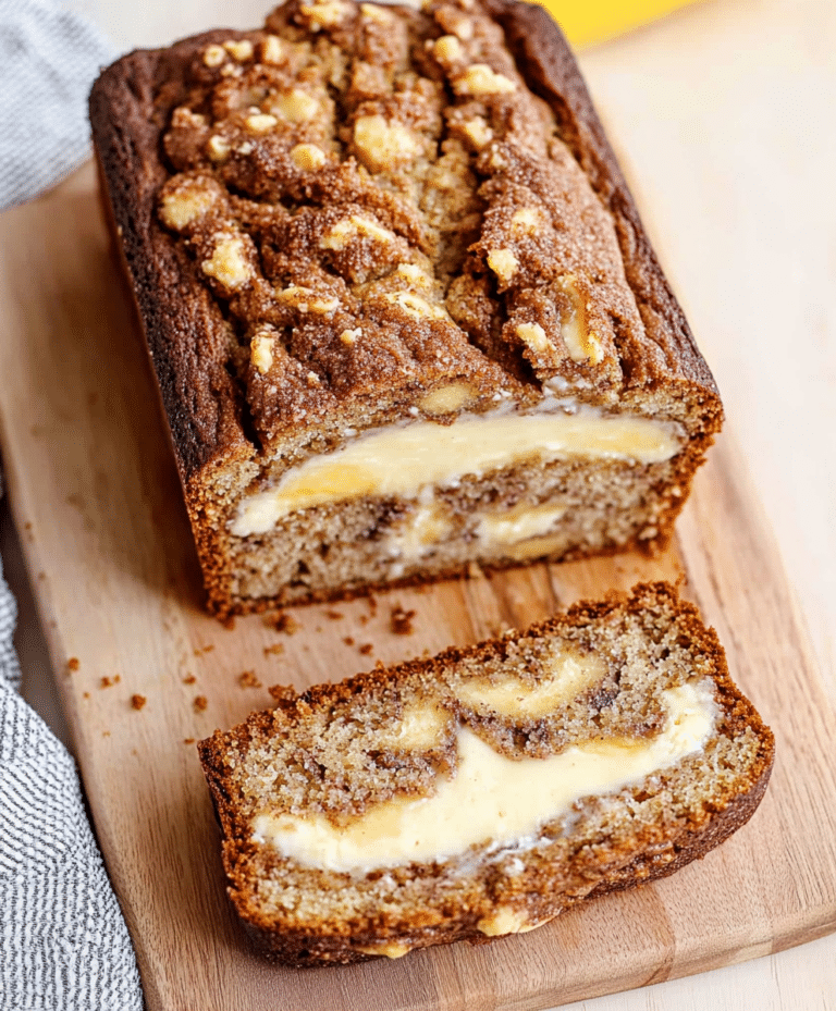 Cream Cheese-filled Banana Bread With Cinnamon Streusel Recipe