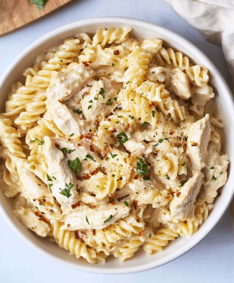 Crockpot Garlic Parmesan Chicken Pasta Recipe