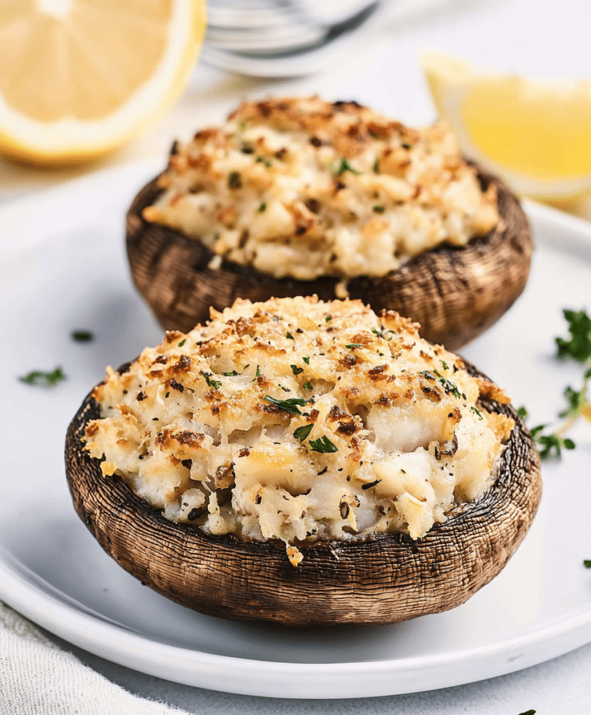 Crab Stuffed Portobello Mushrooms Recipe