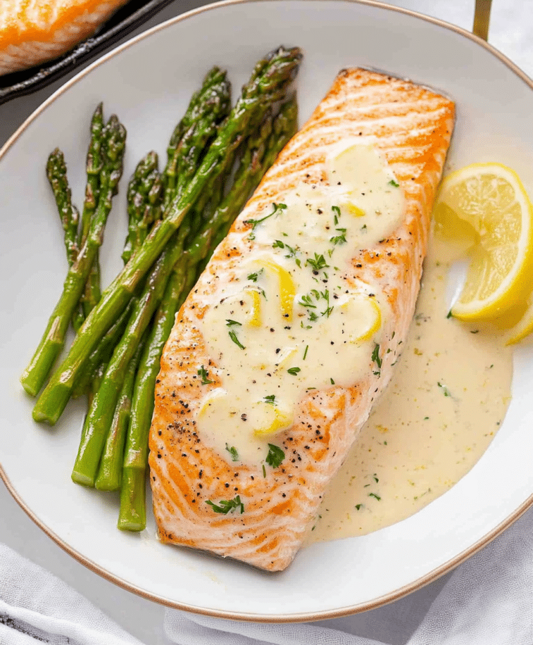 Baked Salmon With Lemon Butter Cream Sauce Recipe