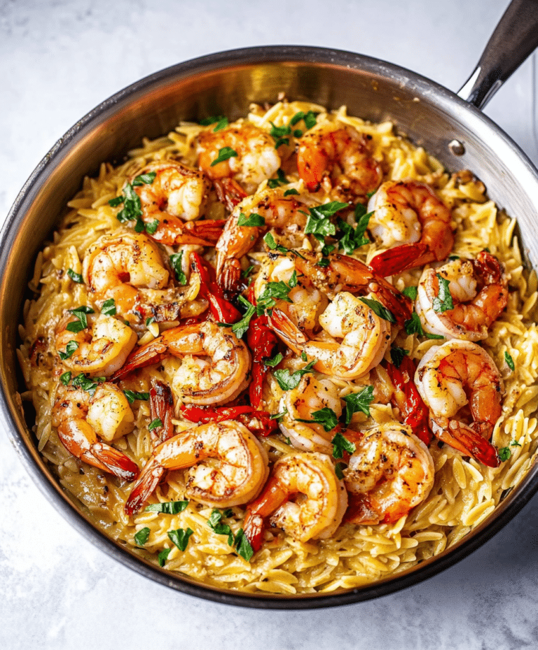One Pot Marry Me Shrimp And Orzo Pasta Recipe