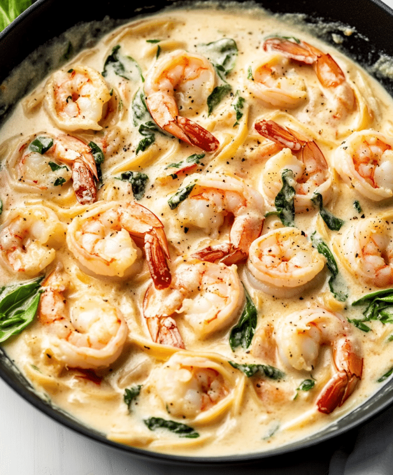 Creamy Tuscan Shrimp Linguine Recipe