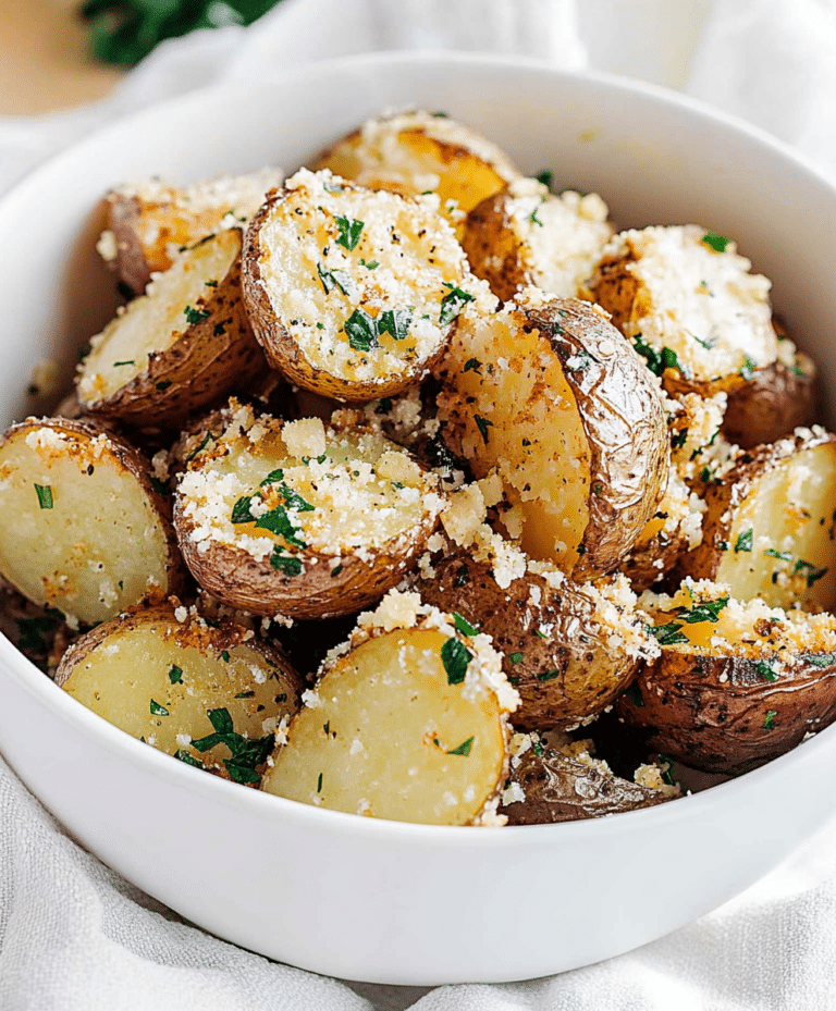 Roasted Garlic Butter Parmesan Potatoes Recipe