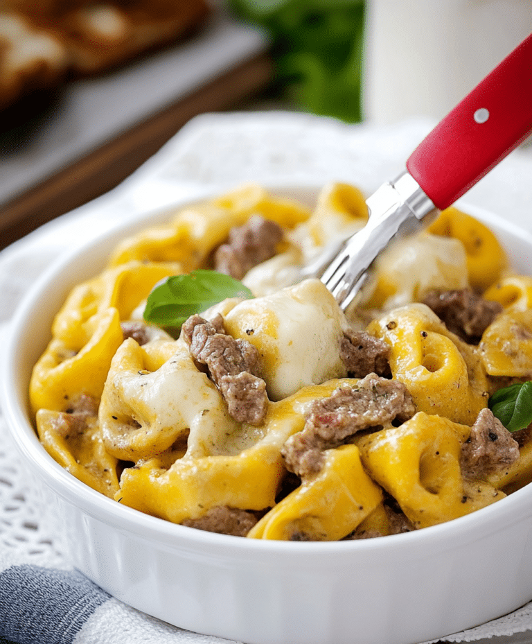 Cheesesteak Tortellini In Rich Provolone Sauce Recipe