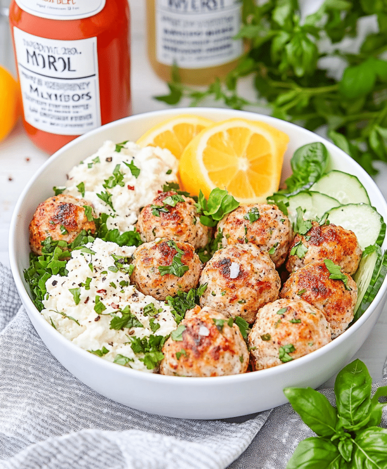 Mediterranean Chicken Meatballs Recipe