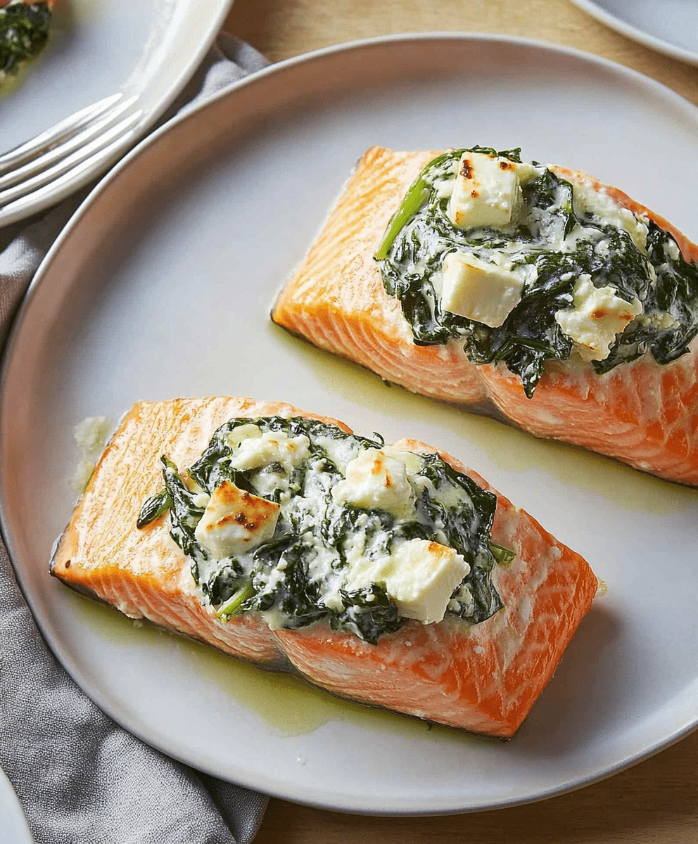 Stuffed Salmon With Spinach & Feta Recipe - Recipe Flash