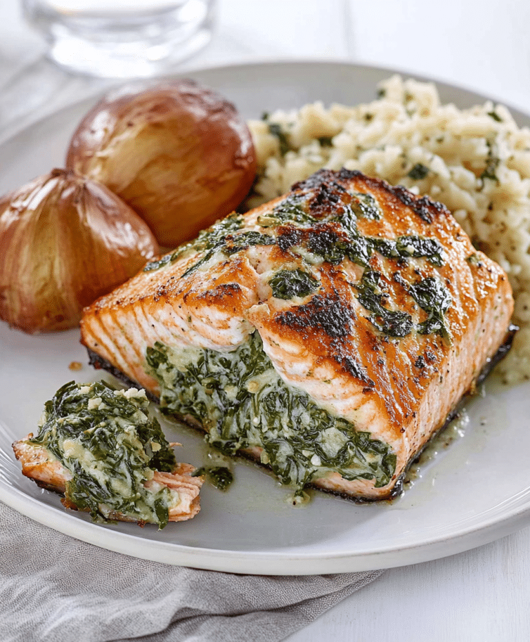 Spinach Stuffed Salmon Recipe