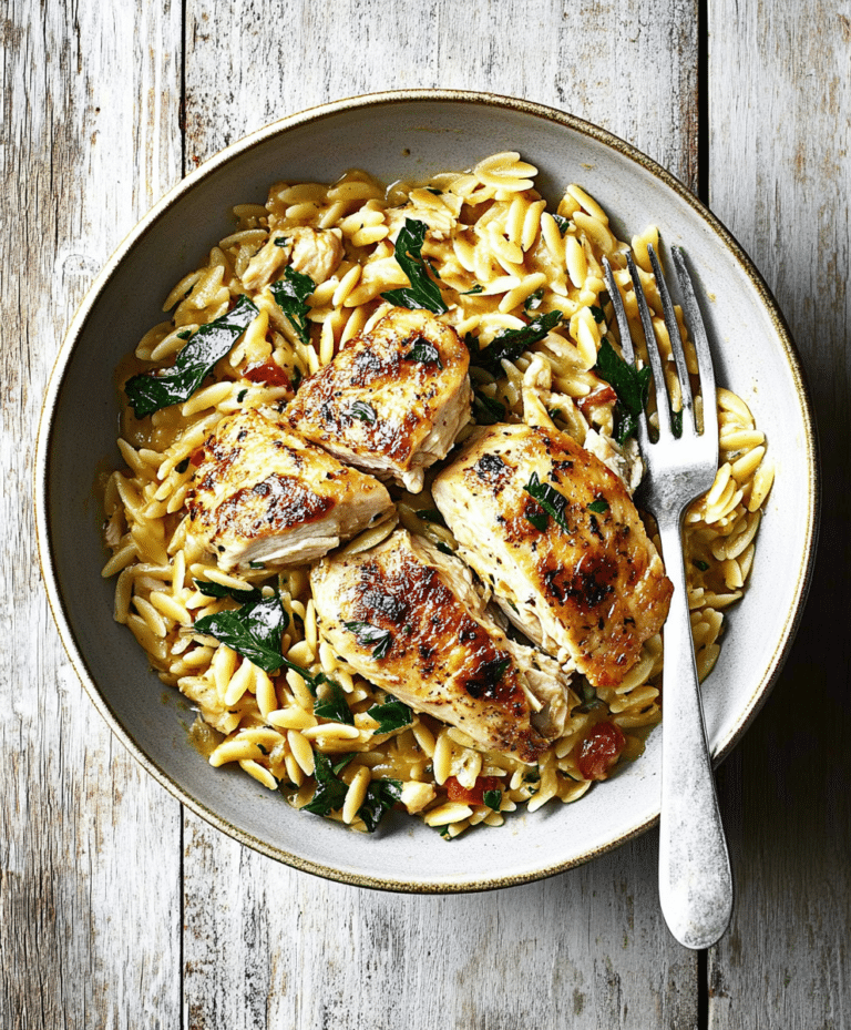 One Pot Chicken Orzo Recipe