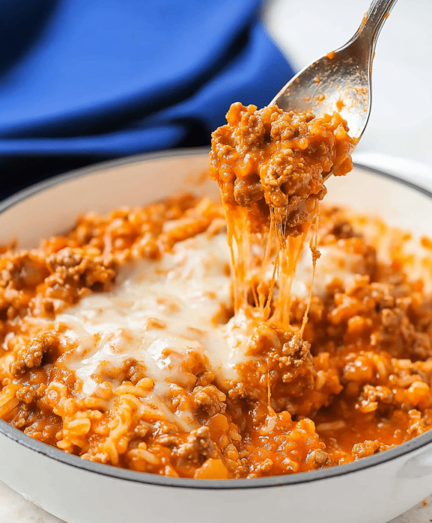 One Pot Sloppy Joe Ground Beef And Rice Recipe