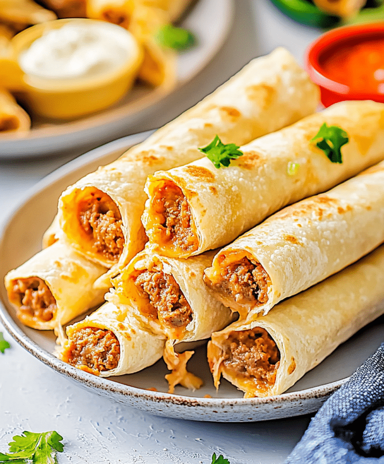 Baked Cheesy Beef Taquitos Recipe