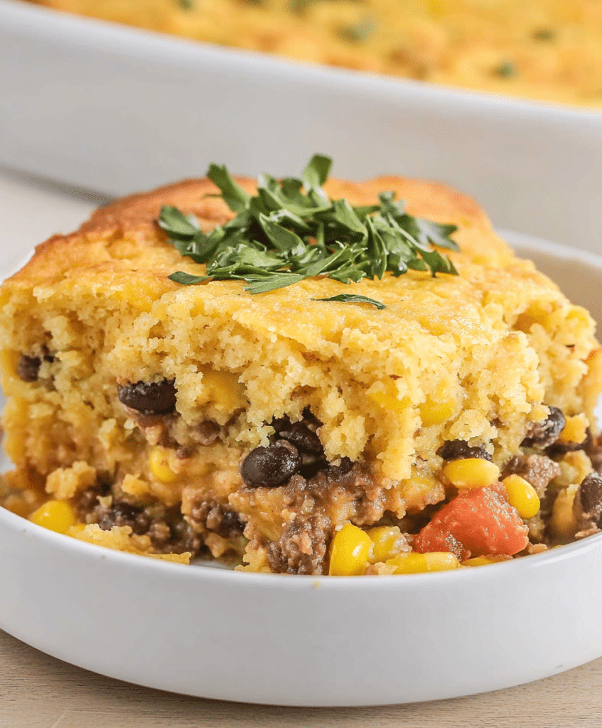 Easy Cowboy Cornbread Casserole Recipe