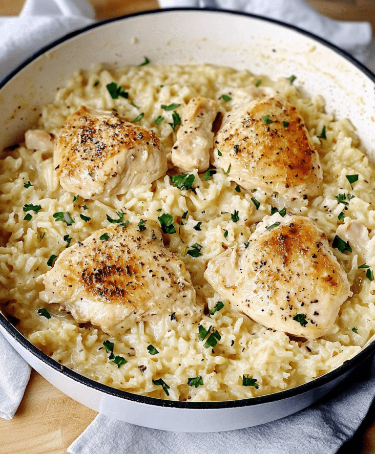 Creamy Parmesan Chicken & Rice Recipe