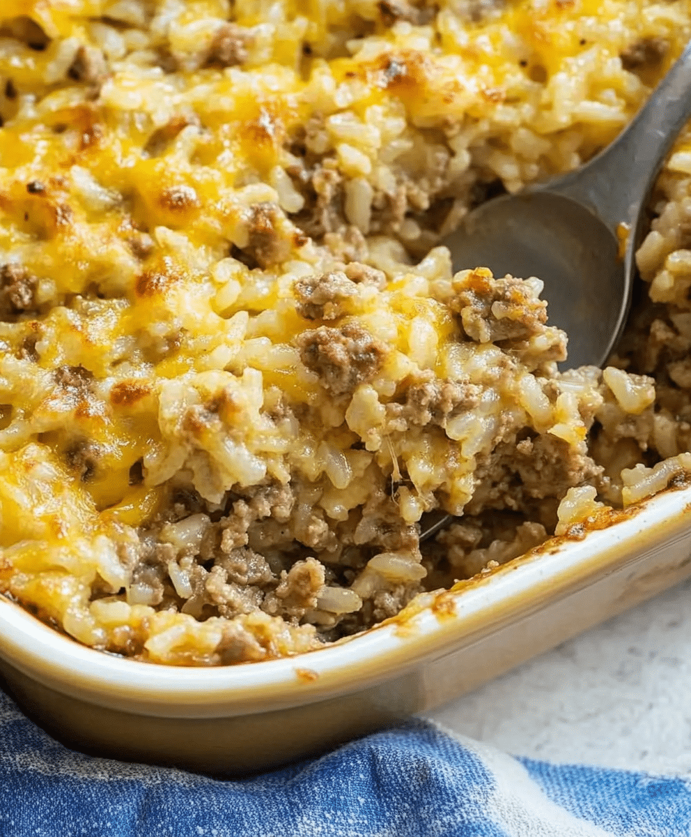 Ground Beef Rice Casserole Recipe - Recipe Flash