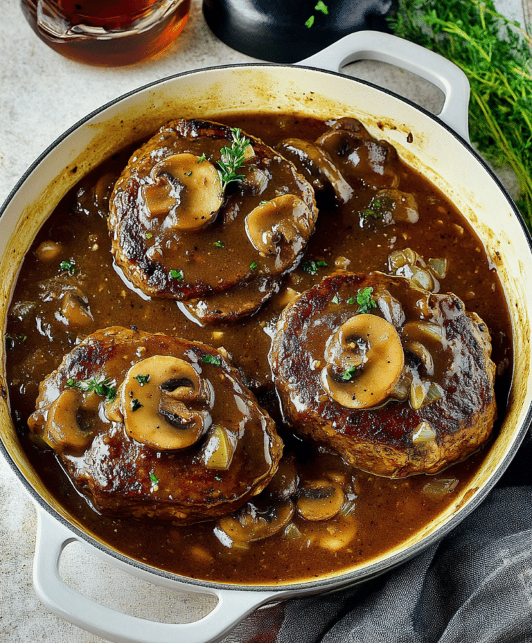 Bobby Flay Salisbury Steak Recipe With Mushroom Gravy Recipe