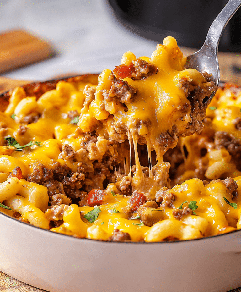 Cheesy Hamburger Casserole Recipe