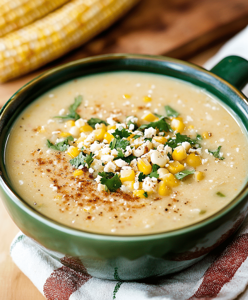 Creamy Mexican Street Corn Soup Recipe