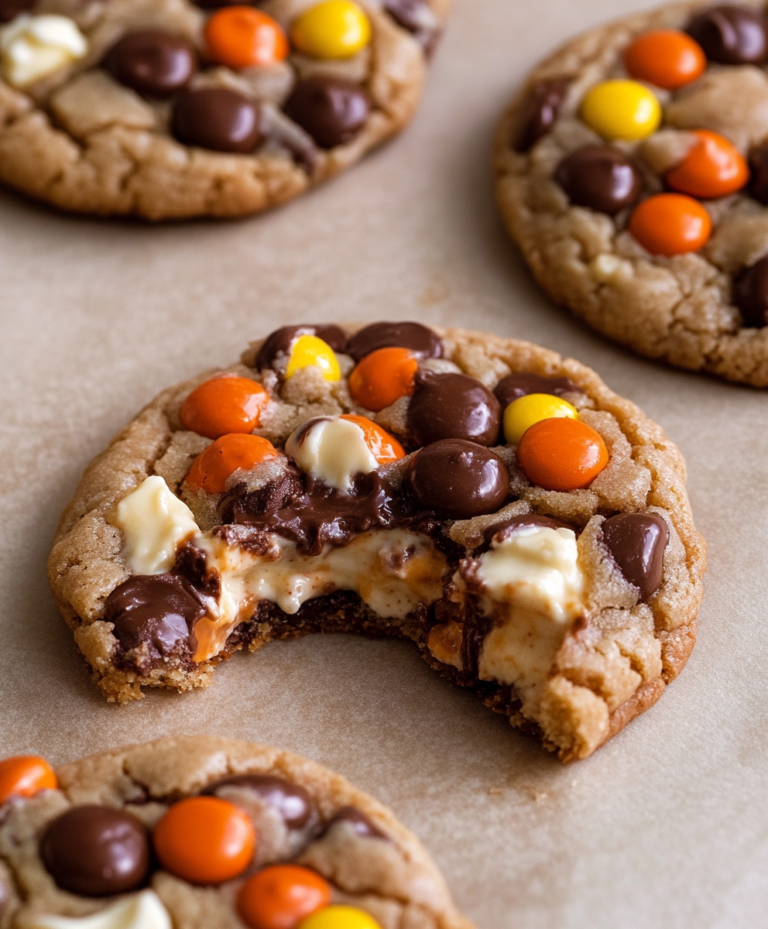 Gooey Reese’s Cheesecake Cookies Recipe