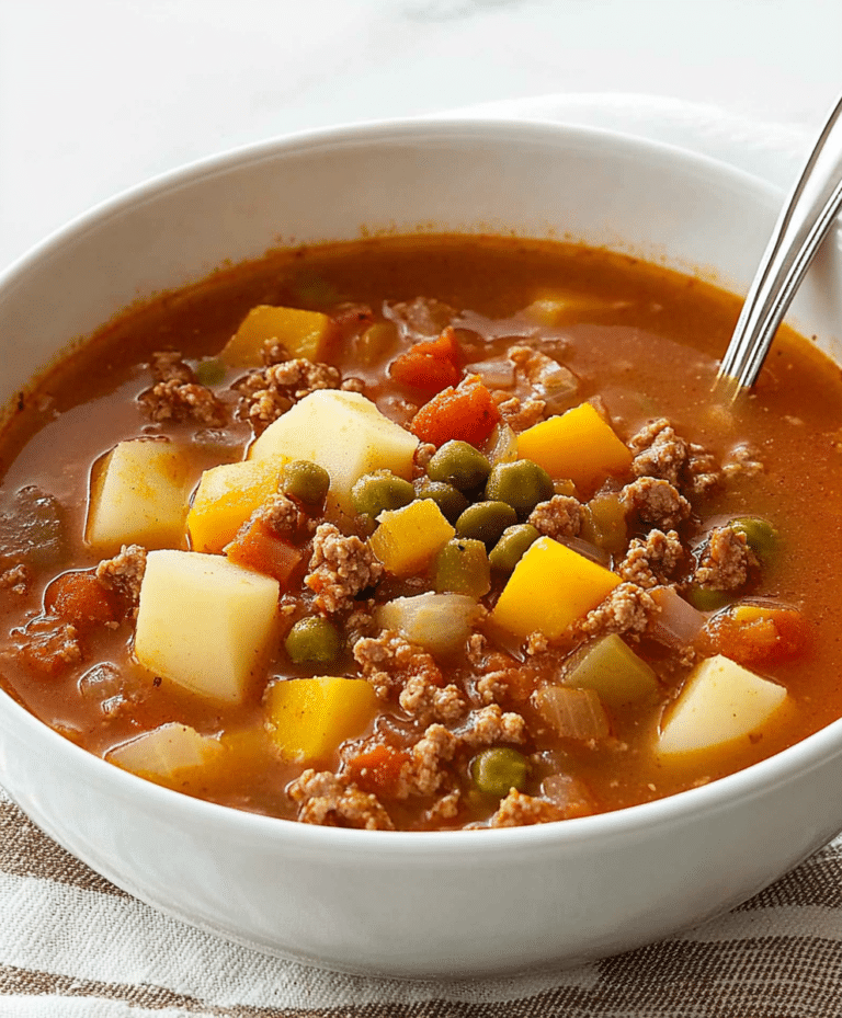 Ground Beef Vegetable Soup Recipe