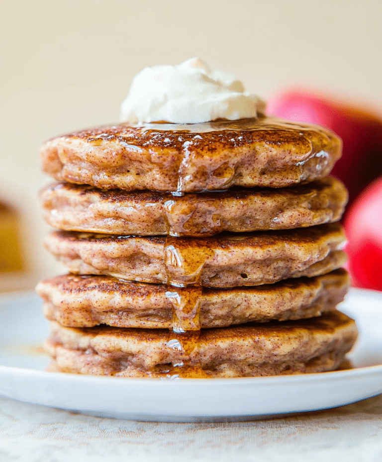 Apple Pie Pancakes With Vanilla Maple Syrup Recipe