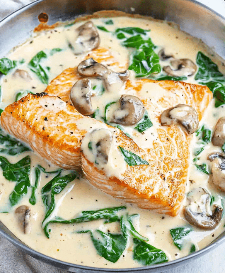 Easy Creamy Salmon Florentine Recipe