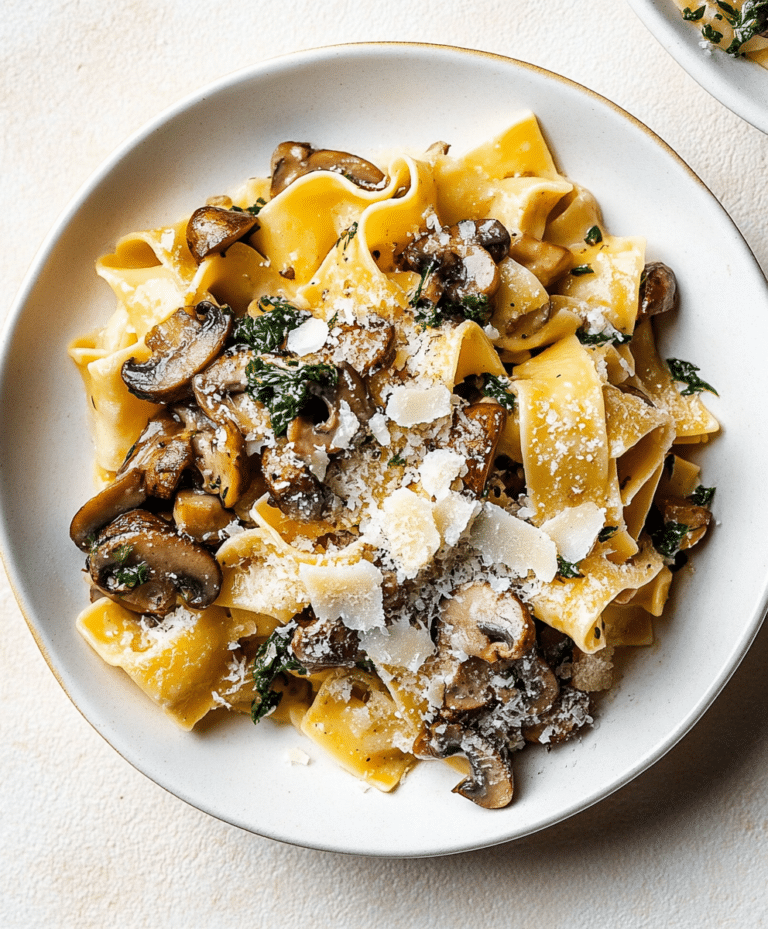 Garlic Mushroom Pasta Recipe