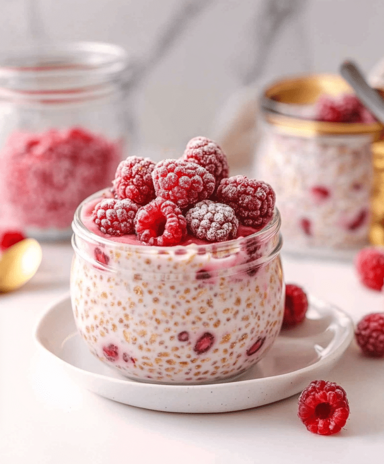 Raspberry Overnight Oats Recipe