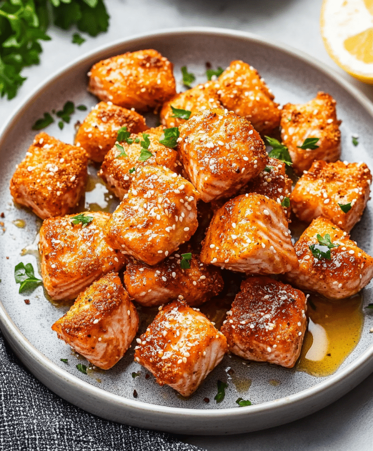 Air Fryer Salmon Bites With Hot Honey Recipe