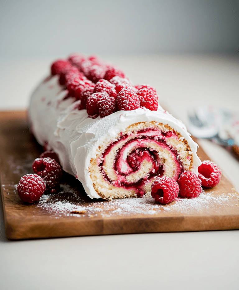 Christmas Raspberry Cake Roll Recipe