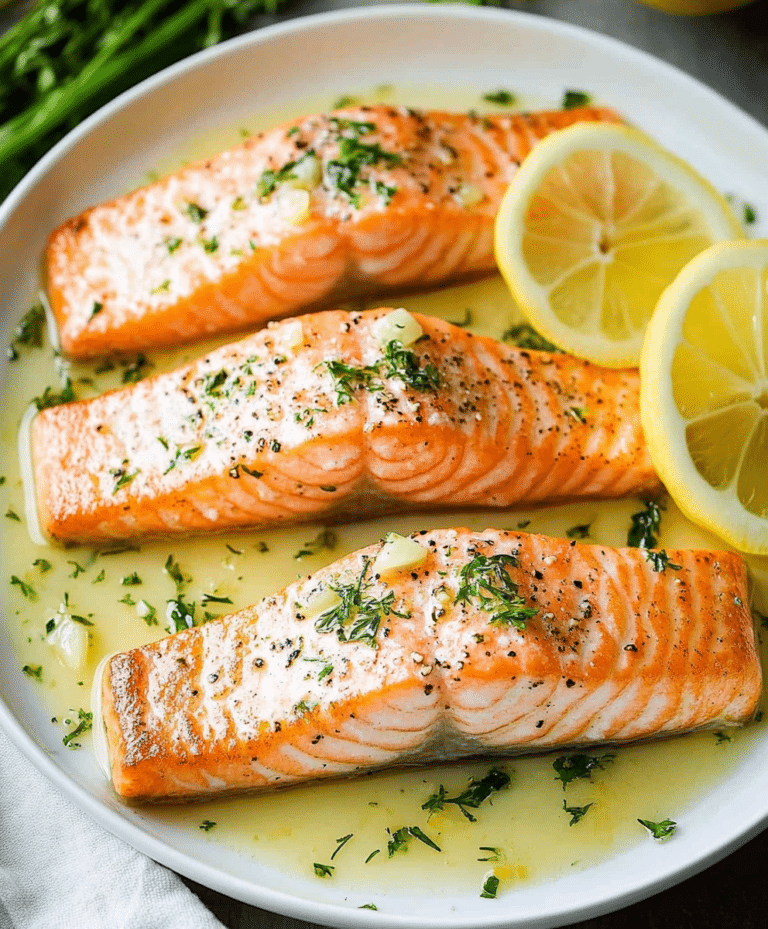 Salmon With Garlic Lemon Butter Sauce Recipelemon Garlic Buttersauce Recipe