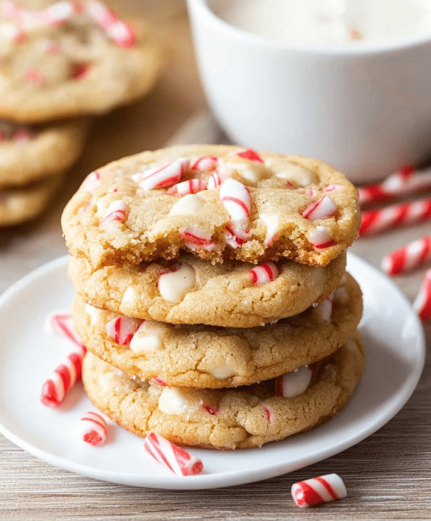 White Chocolate Candy Cane Cookies Recipe