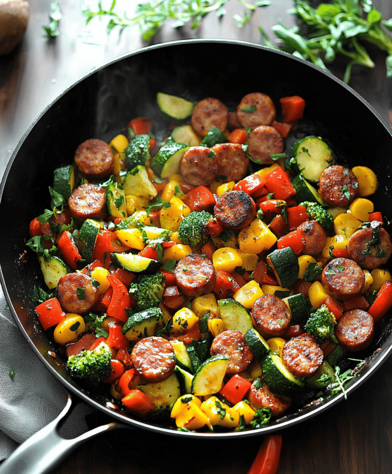 Sausage And Veggies Skillet Recipe