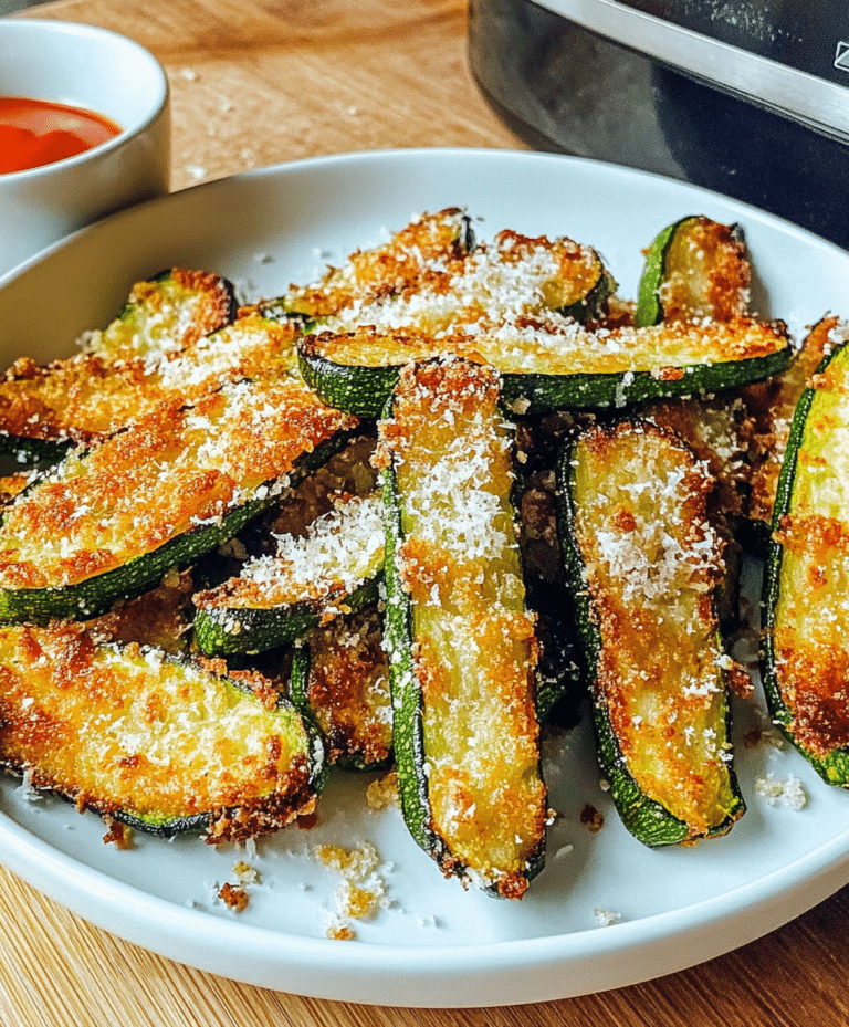 Air Fryer Parmesan Zucchini Fries (vegan Friendly) Recipe