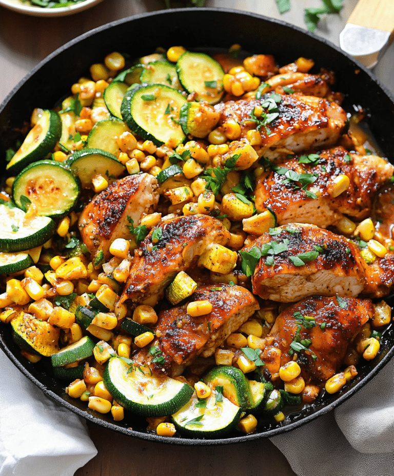 Garlic Butter Chicken With Zucchini And Corn Recipe