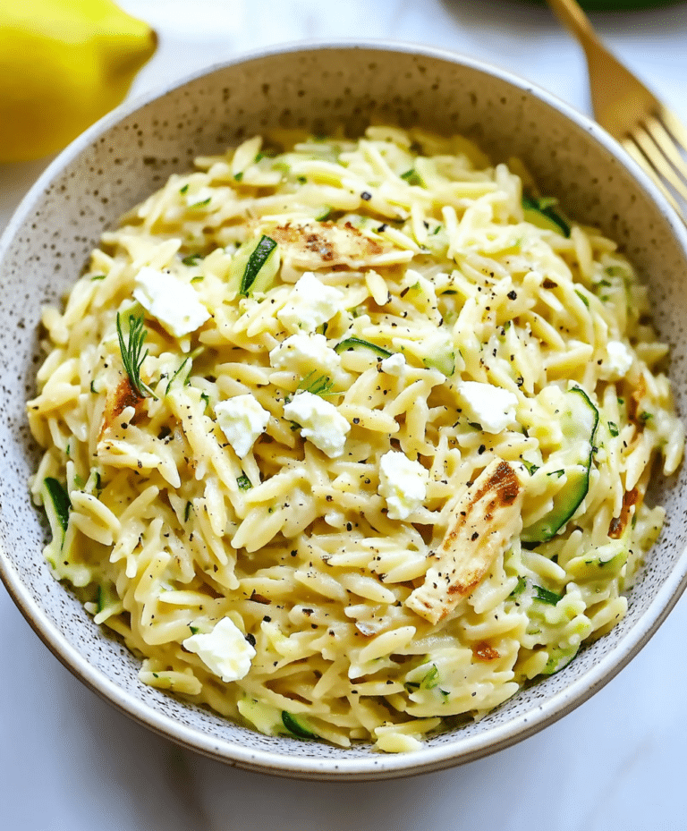 Healthy Feta Zucchini Orzo Recipe
