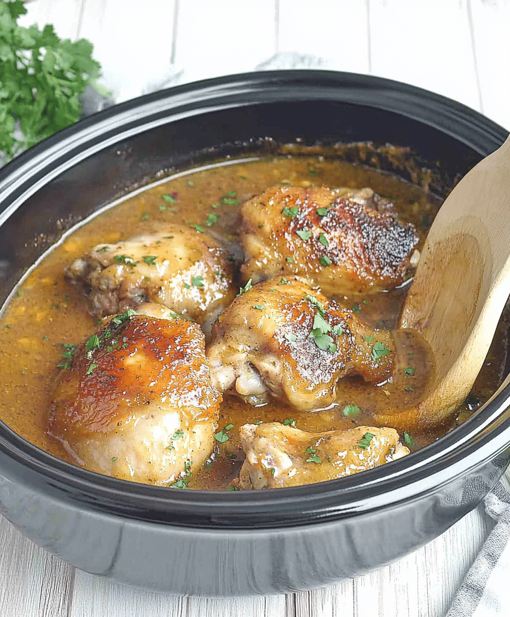 Slow Cooker Honey Mustard Chicken Thighs (gluten-free) Recipe
