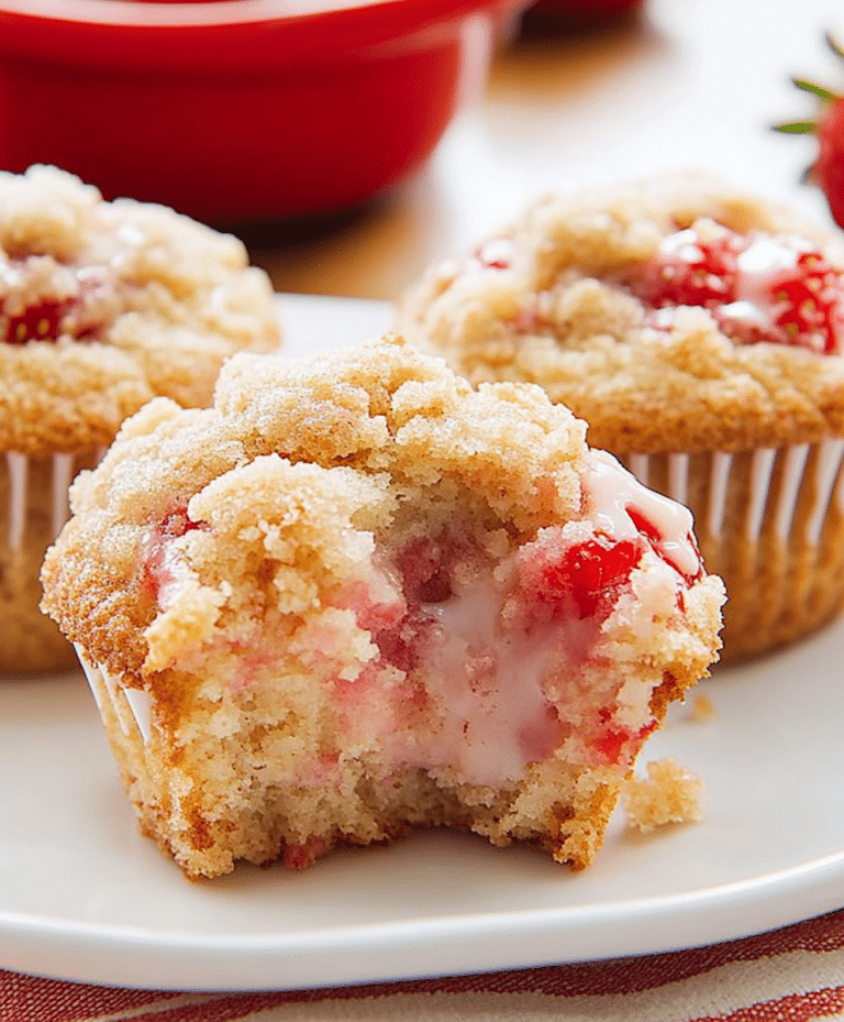 Strawberry Crumb Cake Muffins Recipe