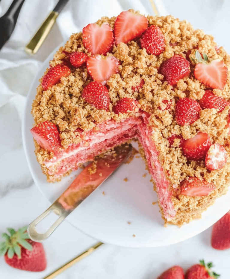 Strawberry Crunch Cake Recipe